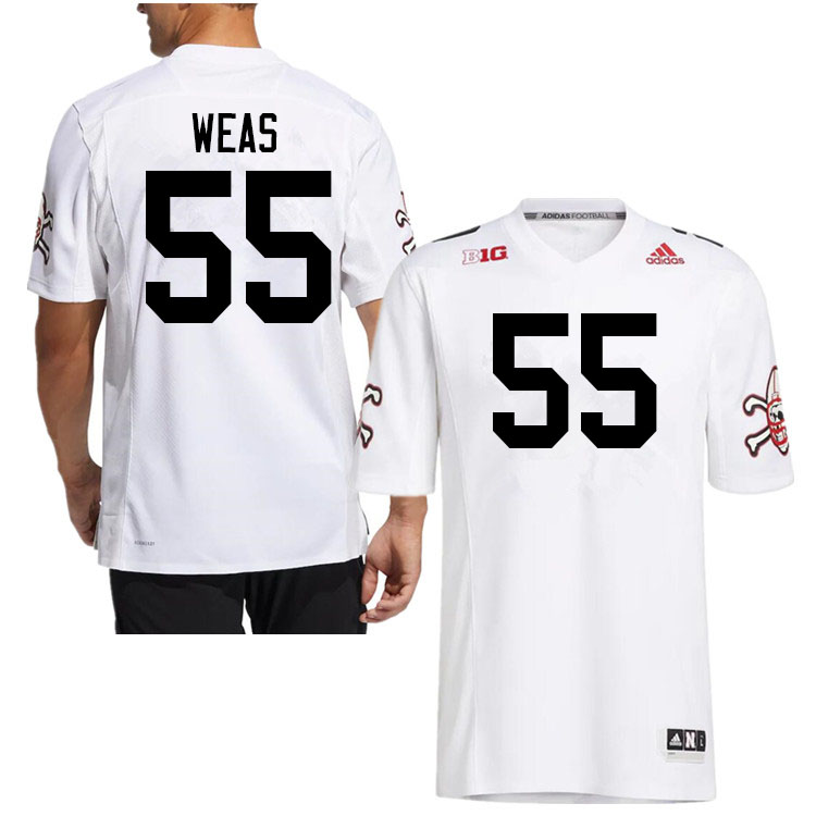 Men #55 Brady Weas Nebraska Cornhuskers College Football Jerseys Sale-Strategy - Click Image to Close